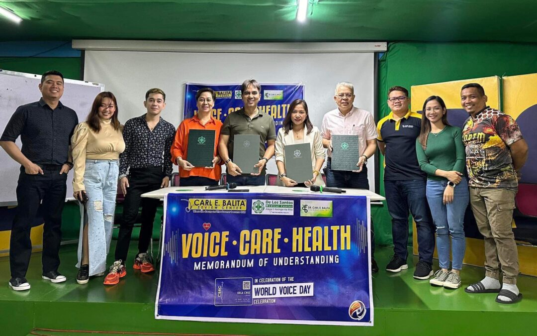 De Los Santos Medical Center (DLSMC) and Carl Balita Review Center (CBRC) Participated in the Voice. Care. Health. Celebration Activity Organized by the Philippine Chamber of Commerce and Industry-Quezon City (PCCI-QC) for World Voice Day